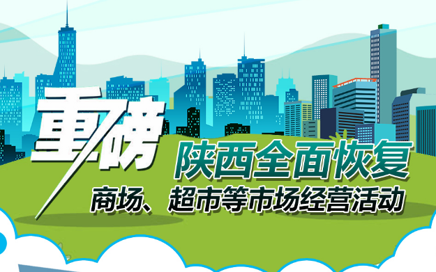 重磅!陜西全面恢復(fù)商場、超市等市場經(jīng)營活動